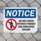 Signmission Do Not Enter Without Permit And Escort OSHA Notice Sign, Plastic, 10in W x 7in L, 2PK OS-2PACK-NS-P-710-L-15450 - alternate 4
